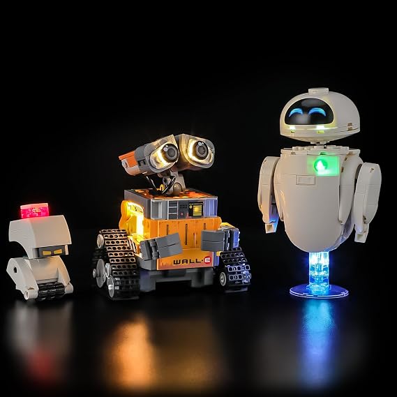 BRIKSMAX Light Kit Compatible with LEGO Disney WALL-E and EVE, NO LEGO | Designed for Disney 43279 - Hidden wiring - Plug-and-play installation - Enhanced display effect - Model not included