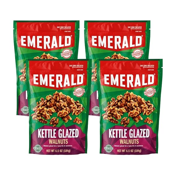 Emerald Glazed Walnuts, 6.5 Ounce (Pack of 4)
