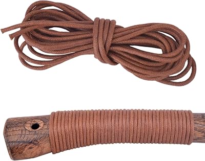 All-Purpose Leather Cord Wrap for Axe, Mattock, Swords Handle Wraps, 5 Meters in Length Brown - 5 Meter
