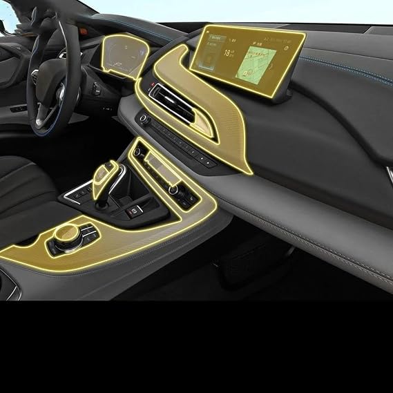 Car Interior Center Console Transparent TPU Protective Film Anti-Scratch Film Refit,for BMW i8 14-20 i12 i15
