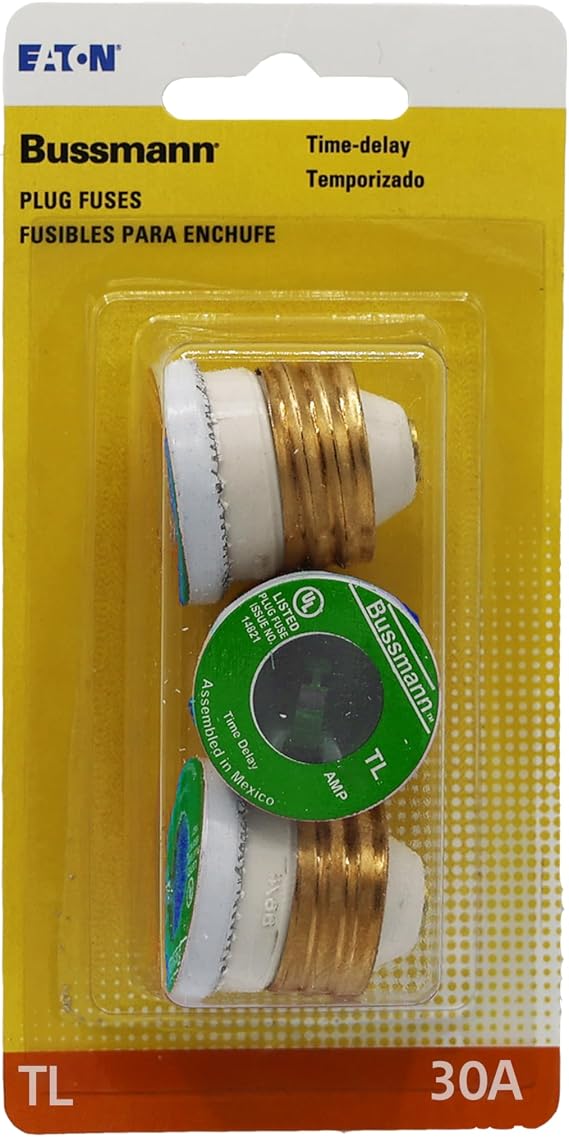 Eaton Bussmann series TL 30 Amp, 125 Vac and IR 10 kA, Retail Pack - 3 Pieces