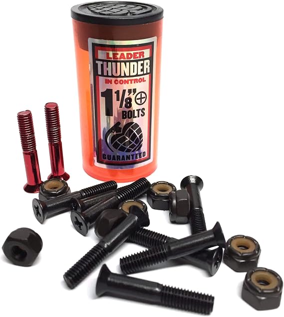 Thunder Hardware 1 1/8 in Phillips Skateboard RED Bolts