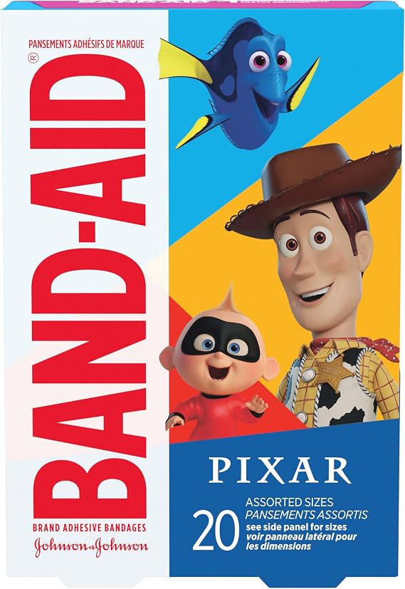 BAND-AID Brand Adhesive Bandages, Disney/Pixar Mashup, Assorted, 20 Count