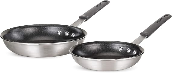 Tramontina 80114/574DS Pro-Line Aluminum Nonstick Restaurant Fry Pan Set, 8" and 10", NSF-Certified, Made in USA