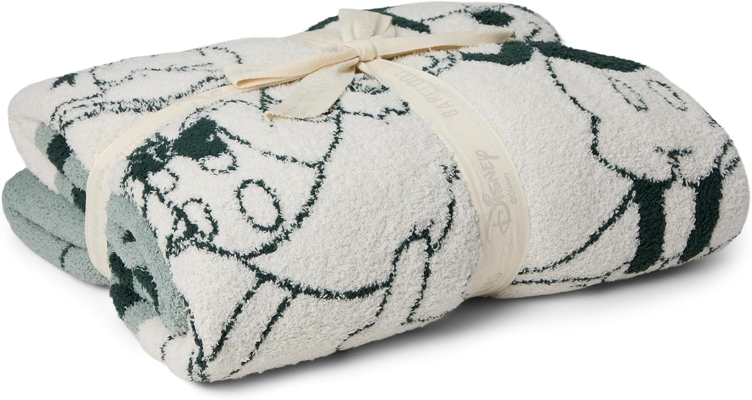 Barefoot Dreams® CozyChic® Disney Mickey and Donald Stripe Blanket, Cream-Pinecrest, 45x60"
