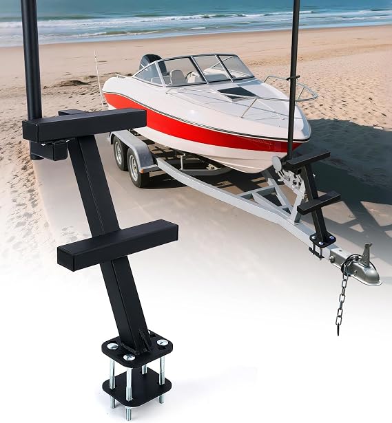 Boat Trailer Steps with Handrail Heavy-Duty Boats Boarding Step for The Tongue 2 Steps