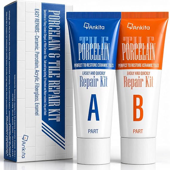 Ankita Porcelain Sink Repair Kit White, High-Gloss Chip & Crack Filler