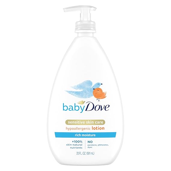 Baby Dove Sensitive Skin Care Body Lotion Rich Moisture 20 oz