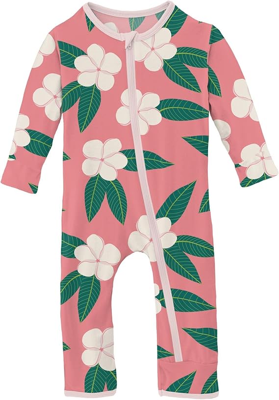 KicKee Print Coverall with Zipper, Super Soft Baby Clothes, Baby and Kid One Piece Sleepwear