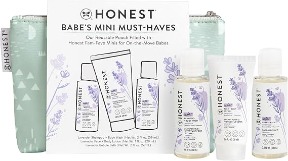 The Honest Company Babe's Mini Must Haves Gift Set, Lavender, 2 fl oz