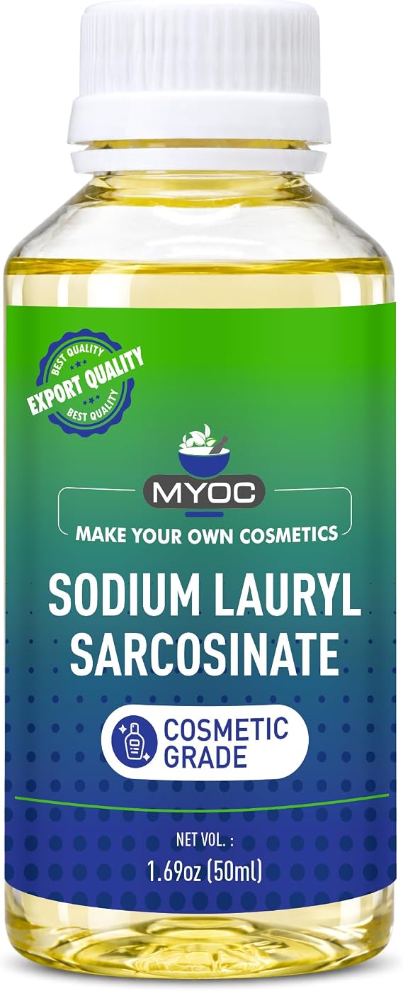 Sodium Lauryl Sarcosinate (50 ml / 1.69 fl oz) - Cosmetic Grade Mild Surfactant for Shampoos Face Wash Body Wash Cleansers & DIY Formulations