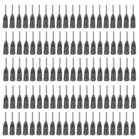 Gray 1/2" 16Ga Blunt End Luer Lock Dispensing Needles Syringe Needle Tips Pack of 100