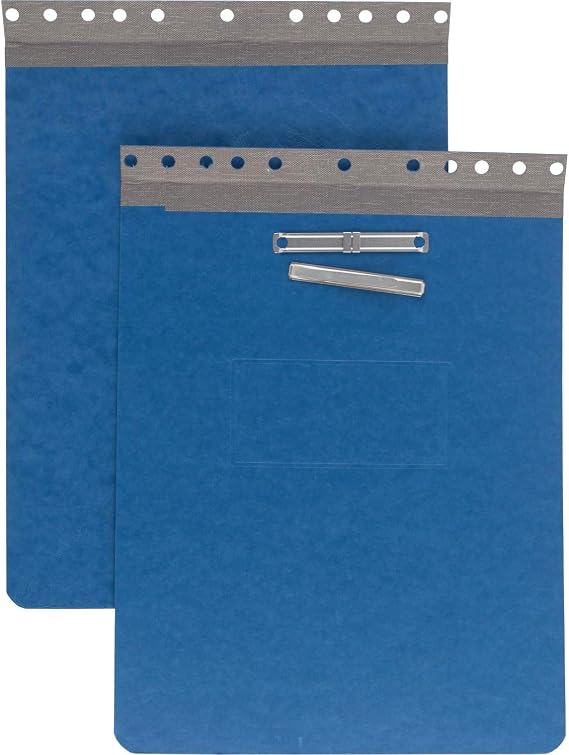 GBC ACCO PRESSTEX Report Covers, Top Bound, 2.75 Inch Centers, Light Blue, 8.5 x 11 Inches , 2 Per Pack (A7022272A)