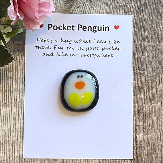A Little Pocket Penguin Hug, Mini Cute Animal Decoration Funny Pocket Hug Penguin Stress Relief Toy with Card, Unique 2026 Gifts Special Encourage for Teens, Gifts for Him Her Boyfriend Girlfriend