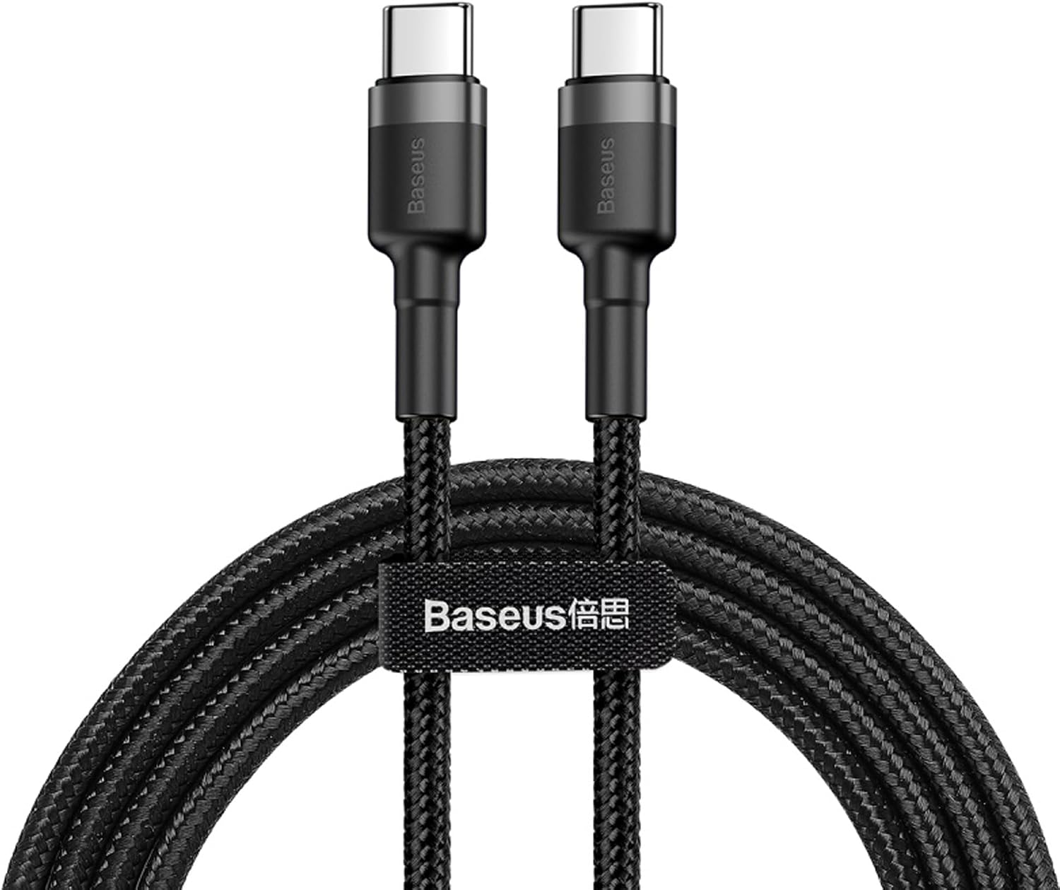 Baseus Cafule, 3.0 A USB-C & USB-C Charging & Data Transfer Cable, FlashFast Charging, 1 Meter, GrayBlack, CATKLF-GG1