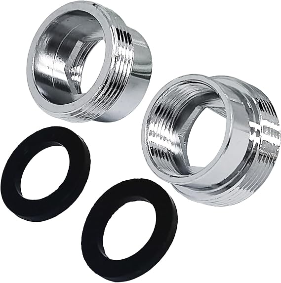 Faucet Adapter Aerator For Water Purifier,16mm Female x 1mm To 22mm Male Connector,Faucet Adapter Brass Fitting,Tap Connector Aerator For Bathroom Kitchen(Silver,2pcs)