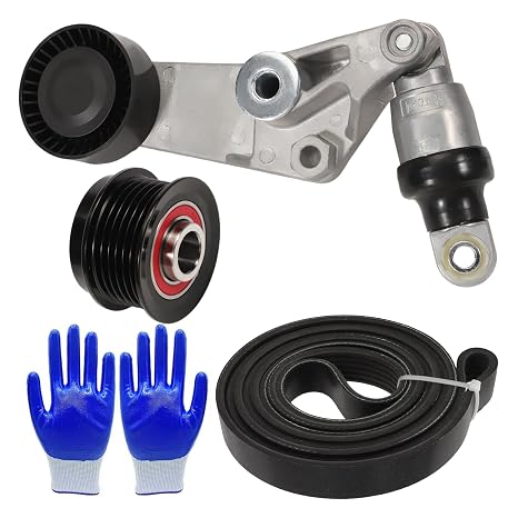 38286 Serpentine Belt Drive Kit with Tensioner & Idler Fit for 2005-2008 Corolla L4 1.8L, for 2005-2008 Matrix, 2005 Celica L4 1.8L, Replaces 89356.