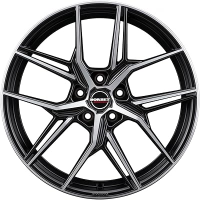 4x Borbet alloy rims QX 8.5x20 ET30 5x112 black polished matt compatible with MG E HS MG4 MG5 ZS EV