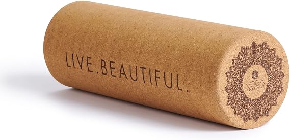 Yoga Design LAB | The Cork Roller | Release Tight Muscles, Improve Circulation, Decrease Soreness, Massages Tissue | Ideal for All Areas of the Body arms, Legs, Back | Travel Friendly (Mandala Tonal)