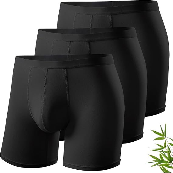 MEETYOO Men's Underwear Boxer Briefs Pack, Moisture-Wicking Underwear for Men Breathable No Ride Up Boxers