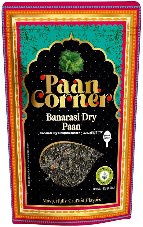 Paan Corner Banarasi Dry Paan Mouthfreshener, Clean Ingredients, 4.23 oz