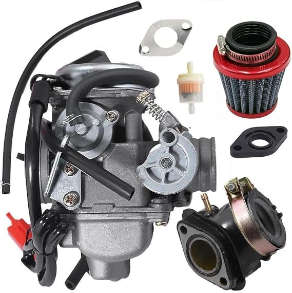 JIK GY6(150cc) Carburetor for 150cc 125cc 152QMJ 157QMJ 4 Stroke Engines Electric Choke Motorcycle Scooter - GY6 150cc Carburetor 24mm PD24J Carb
