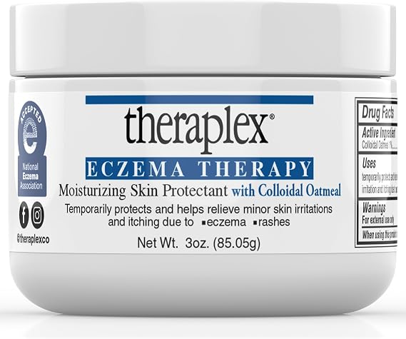 Theraplex Eczema Cream - Eczema Treatment Moisturizing Protecter - TSA Compliant Anti-Itch Skin Protectant for Dry, Irritated, Sensitive and Eczem-Prone Skin, 3 oz