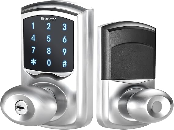 Digital Door Knob with Keypad, Electric Keyless Entry Door Lock for Bedroom