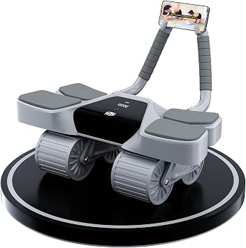 2026 New 4-Wheel Abdominal Roller with Elbow Support Latest Upgraded High-Performance Exercise Machine With Automatic Rebound, Multi- layered Anti-Slip Design with Built-in Workout Tracker