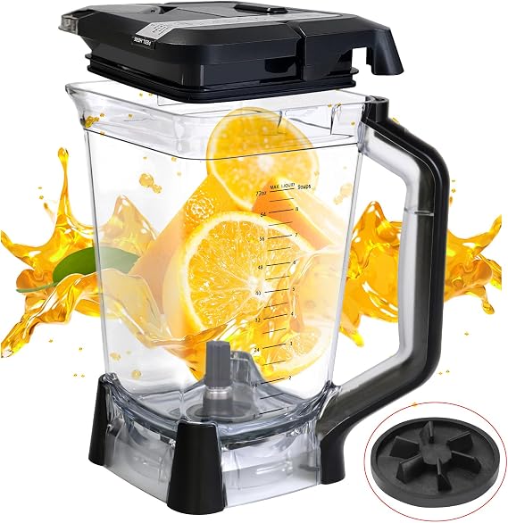 72oz XL Replacement Pitcher for Ninja Blender Top Lid Replacement,72oz Pitcher Blender Parts for Ninja BL610 BL710WM CO610B CO650B Series,NEW Model Top Lid with Rim/Handle Extension ONLY