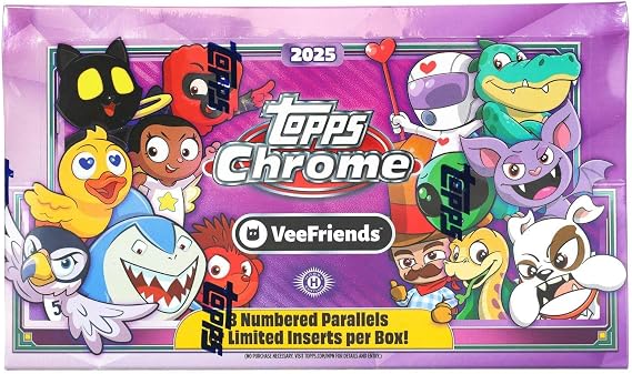 Topps Chrome VeeFriends 2025 Hobby Box, Numbered Parallels, Limited Inserts, Trading Cards