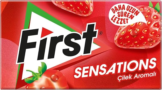 First Sensations Çilek Aromalı Şekersiz Sakız 27g