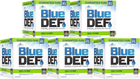 BlueDEF Diesel Exhaust Fluid Synthetic Urea Deionized Water 2.5 Gallon (5 Pack), Diesel Exhaust Fluid, Blue