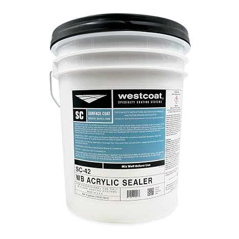 Westcoat SC-42 Acrylic Concrete Sealer | Clear | Semi-Gloss | 5-Gallon