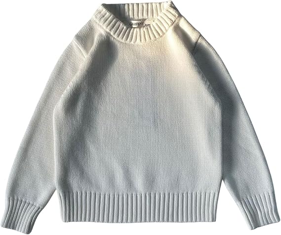 Boys Girls Pullover Sweaters Knit Cotton Winter Crew Neck Kids Long Sleeve Tops 2T-7Y