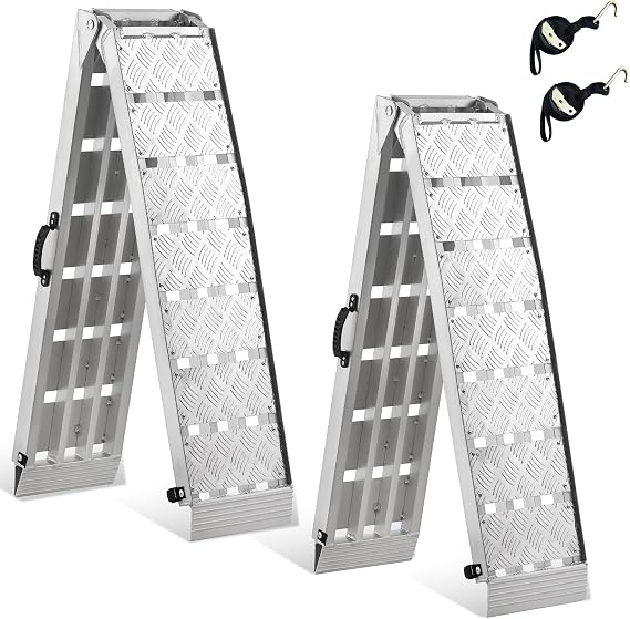 gardhom 2PCS 7.5' Aluminum Truck Ramps, Loading Ramps for Pickup Trucks