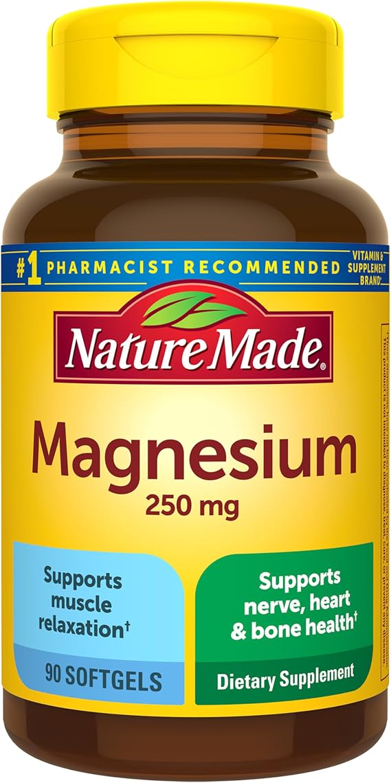 Nature Made Magnesium 250 mg Softgels, 90 Softgels