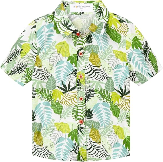 Mud Kingdom Little Boys Summer Shirt Fashion Letter Graffiti