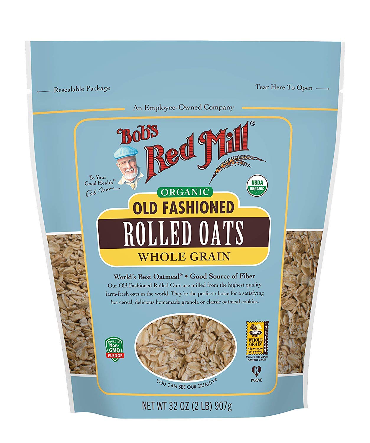Bob's Red Mill Organic Old Fashioned Rolled Oats 32 OZ Pack - 3