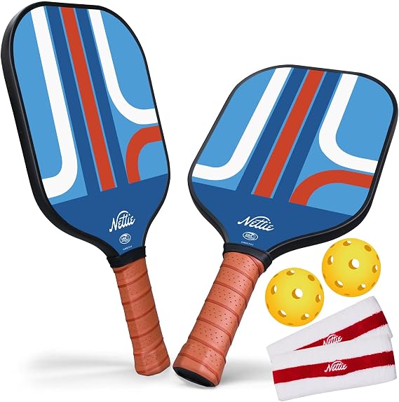 Nettie Pickleball Paddles Set of 1/2/4, USAPA Approved Carbon Fiber Pickleball Paddle, Birthday Galentines Valentines Day Gifts for Girlfriend Women Mom Wife