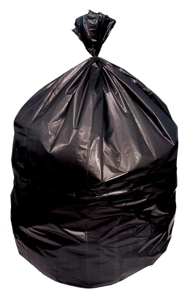HBC Value Perfomance Can Liners 40"x48", Black, 16Mic, 10/25, HDPE Liners