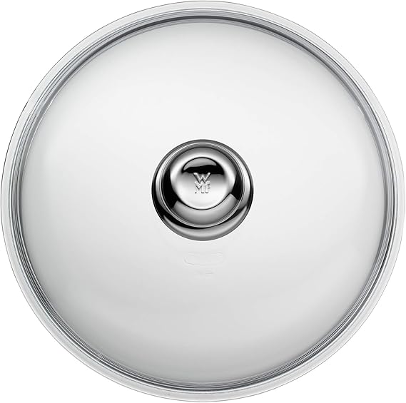WMF 28 cm Cam Tava Kapağı, Metal Kulplu, Isıya Dayanıklı Cam, 28 cm Tavalar İçin, Bulaşık Makinesinde Yıkanabilir