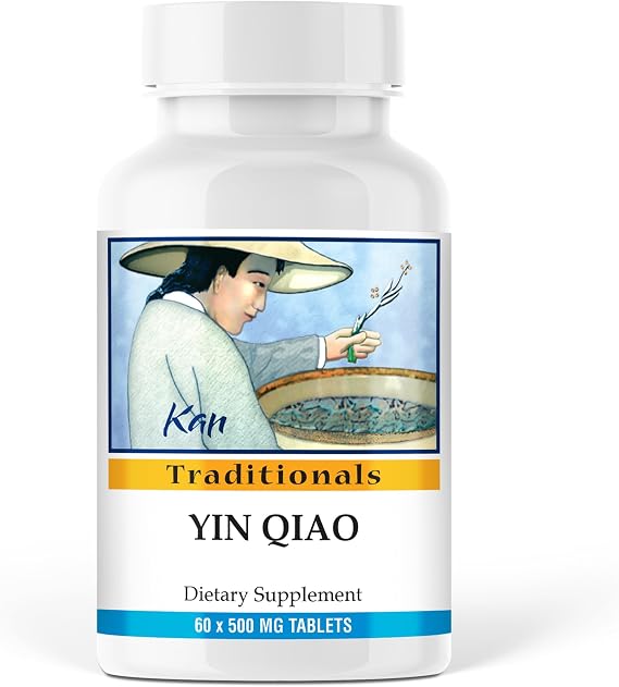 Kan Herbs Company Yin Qiao Formula Traditional Chinese Herbal Blend with Honeysuckle & Forsythia for Seasonal Balance and Respiratory Wellness, Herbal Supplement, 60 Tablets