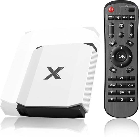 Android TV Box 12.0 for TV Upgrade, Smart TV Box 4GB 32GB 4K Media Player with AV and HDMI Output, WiFi 6, Bluetooth 5.0, LAN, SPDIF, USB, Miracast