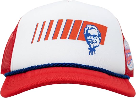 Kentucky Fried Chicken KFC Snap Back Structured Trucker Hat Vintage Colonel Sanders Original Recipe Patch Officially Licensed