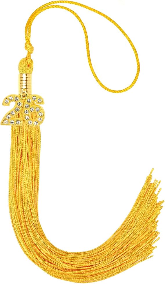 JULMELON 2026 Graduation Tassel Decor with Bling Charm, Grad Cap Ceremonies | Gold Bling Charm, for Class of 2026 Graduate Ceremonies Hat Accessories, Graduation Cap Tassel 26