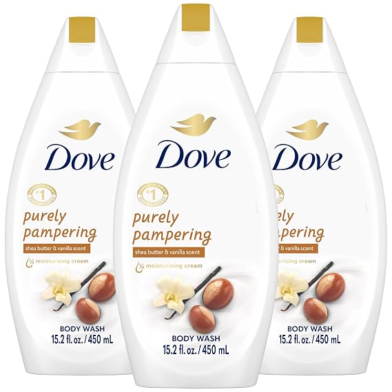 Dove Moisturizing Body Wash, Purely Pampering 3-Pack, 15.2 Fl Oz Ea
