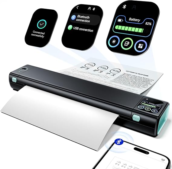 Phomemo M08D Portable Printer with Touchscreen Supports 8.5"x11" US Letter