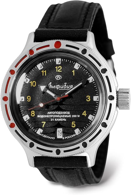 VOSTOK | Classic Amphibian Automatic Self-Winding Russian Diver Wrist Watch | WR 200 m | Amphibia 420270 | Fashion | Business | Casual Men's Watches