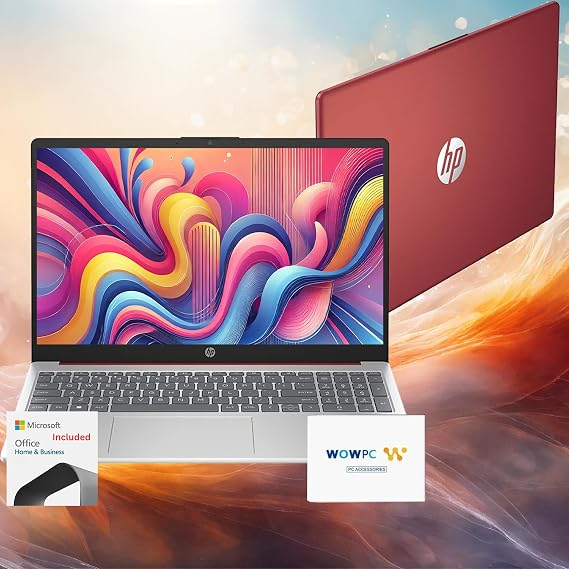 HP Go Slim 15.6" Laptop, 32GB RAM, 1.5GB Storage(512GB External SSD and 1TB Cloud Storage), Intel Quad-core Processor, Fast Wi-Fi 6, Upto 12 Hours Battery, Win 11 with Free 12-Month Microsoft Suite